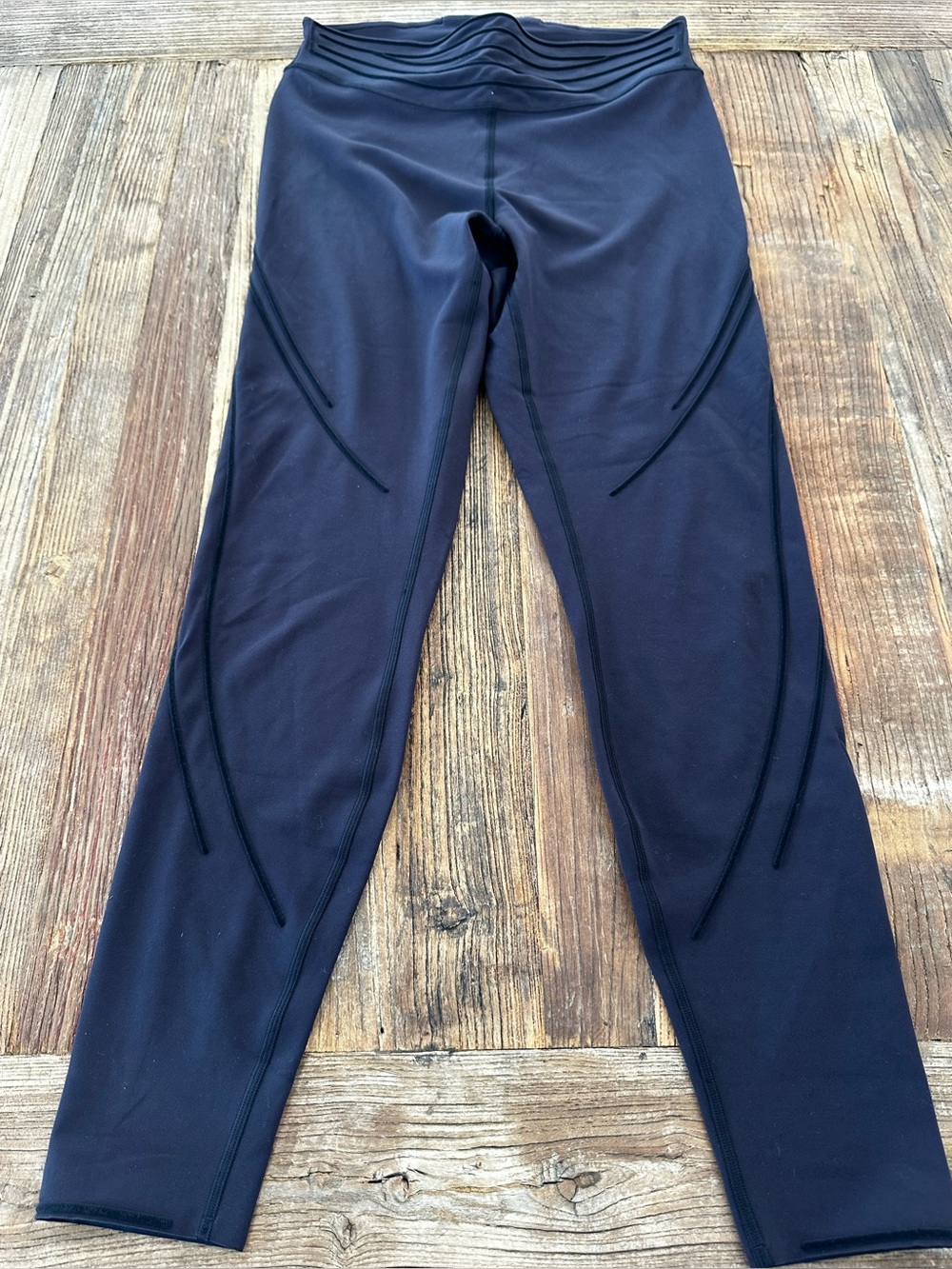 lululemon dark charcoal/black high-rise performance leggings